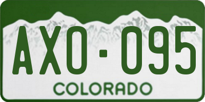 CO license plate AXO095