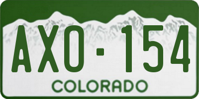 CO license plate AXO154