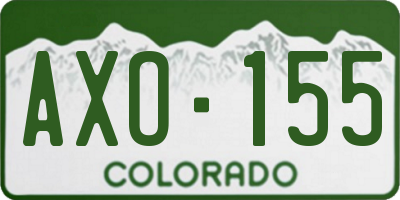 CO license plate AXO155