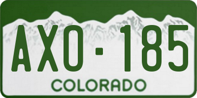 CO license plate AXO185