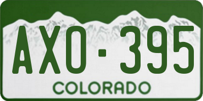 CO license plate AXO395