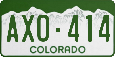 CO license plate AXO414