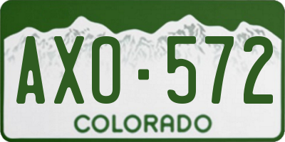 CO license plate AXO572