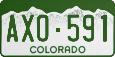 CO license plate AXO591