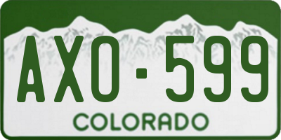CO license plate AXO599