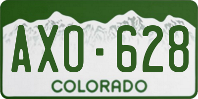 CO license plate AXO628