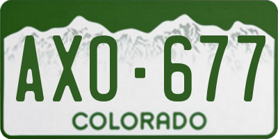 CO license plate AXO677