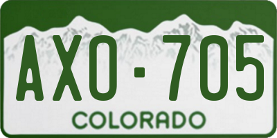CO license plate AXO705