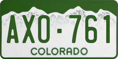 CO license plate AXO761