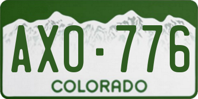 CO license plate AXO776