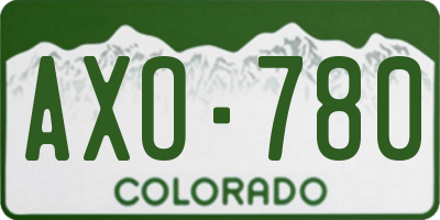 CO license plate AXO780