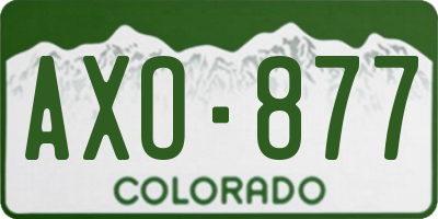 CO license plate AXO877