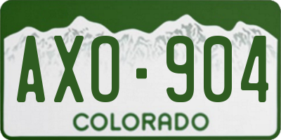 CO license plate AXO904