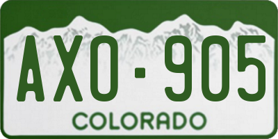 CO license plate AXO905