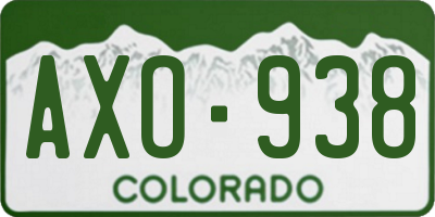 CO license plate AXO938