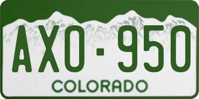 CO license plate AXO950