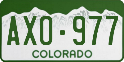 CO license plate AXO977