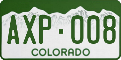 CO license plate AXP008