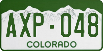 CO license plate AXP048