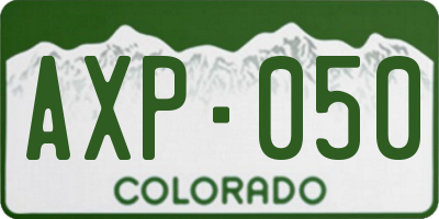 CO license plate AXP050