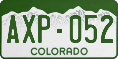 CO license plate AXP052