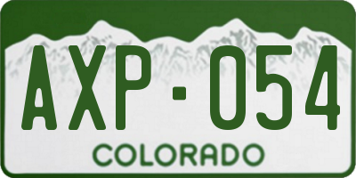 CO license plate AXP054