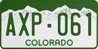 CO license plate AXP061