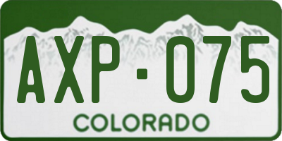 CO license plate AXP075
