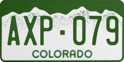 CO license plate AXP079