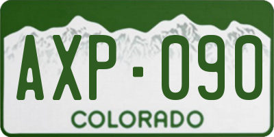 CO license plate AXP090