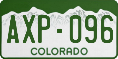 CO license plate AXP096
