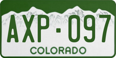 CO license plate AXP097
