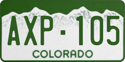 CO license plate AXP105