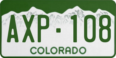 CO license plate AXP108
