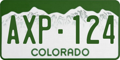 CO license plate AXP124