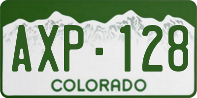 CO license plate AXP128