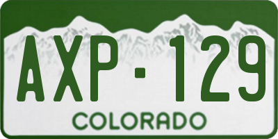 CO license plate AXP129