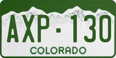 CO license plate AXP130