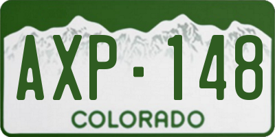 CO license plate AXP148
