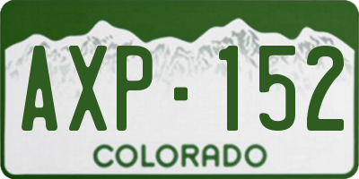 CO license plate AXP152