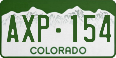 CO license plate AXP154
