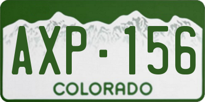 CO license plate AXP156
