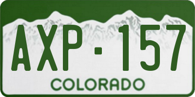 CO license plate AXP157