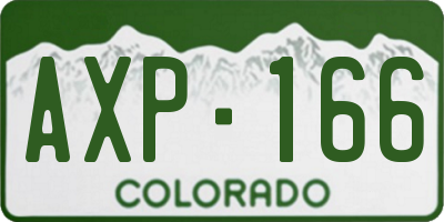 CO license plate AXP166
