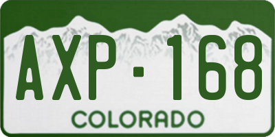 CO license plate AXP168