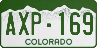 CO license plate AXP169