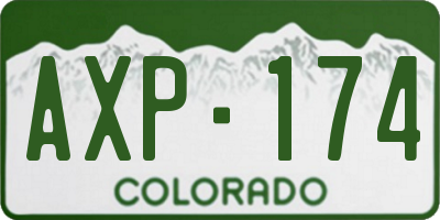 CO license plate AXP174