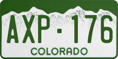 CO license plate AXP176