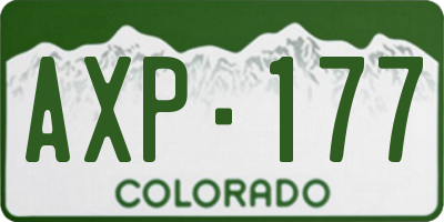 CO license plate AXP177