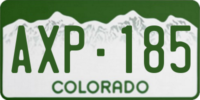 CO license plate AXP185